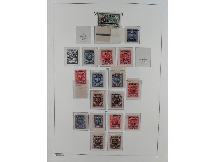 1920/1939, postfrische/ungebrauchte und gestempelte Sammlung im Ringbinder mit einiger Spezialisierung mit Farben und Aufdruc