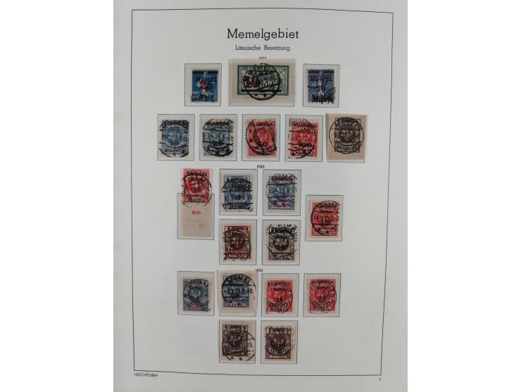 1920/1939, postfrische/ungebrauchte und gestempelte Sammlung im Ringbinder mit einiger Spezialisierung mit Farben und Aufdruc