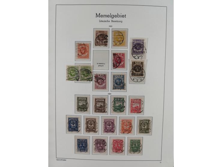 1920/1939, postfrische/ungebrauchte und gestempelte Sammlung im Ringbinder mit einiger Spezialisierung mit Farben und Aufdruc