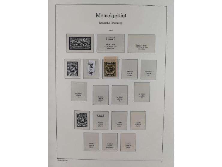 1920/1939, postfrische/ungebrauchte und gestempelte Sammlung im Ringbinder mit einiger Spezialisierung mit Farben und Aufdruc