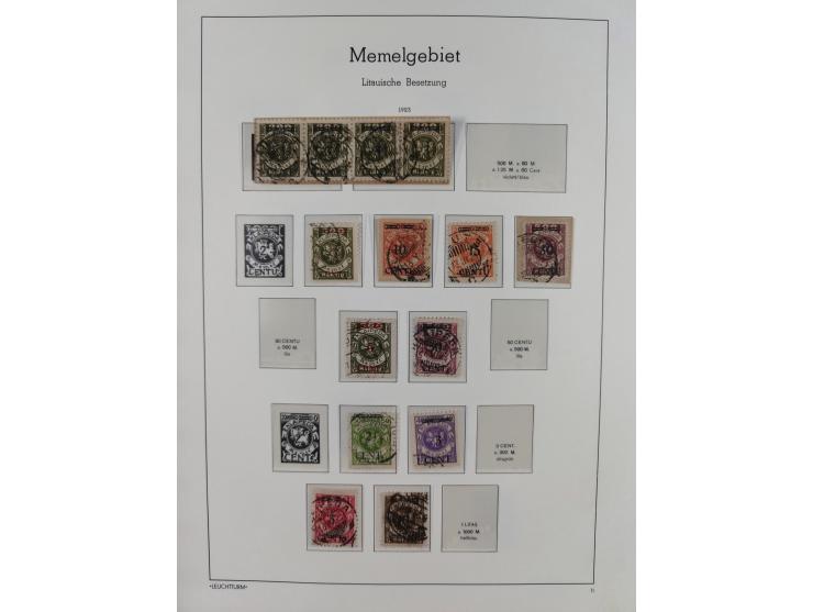 1920/1939, postfrische/ungebrauchte und gestempelte Sammlung im Ringbinder mit einiger Spezialisierung mit Farben und Aufdruc