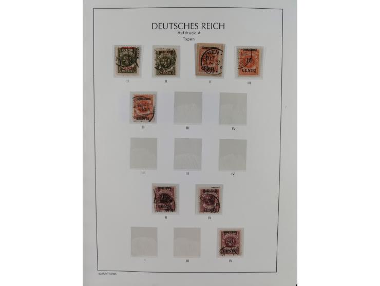 1920/1939, postfrische/ungebrauchte und gestempelte Sammlung im Ringbinder mit einiger Spezialisierung mit Farben und Aufdruc