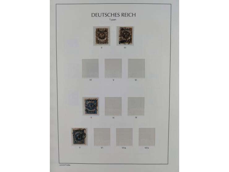 1920/1939, postfrische/ungebrauchte und gestempelte Sammlung im Ringbinder mit einiger Spezialisierung mit Farben und Aufdruc