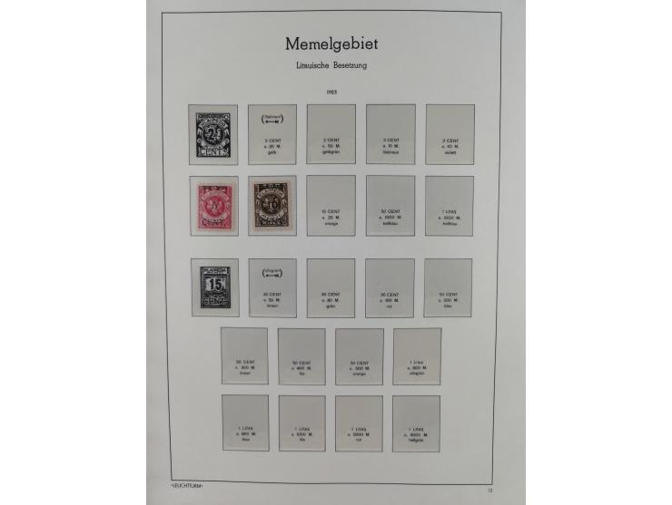 1920/1939, postfrische/ungebrauchte und gestempelte Sammlung im Ringbinder mit einiger Spezialisierung mit Farben und Aufdruc