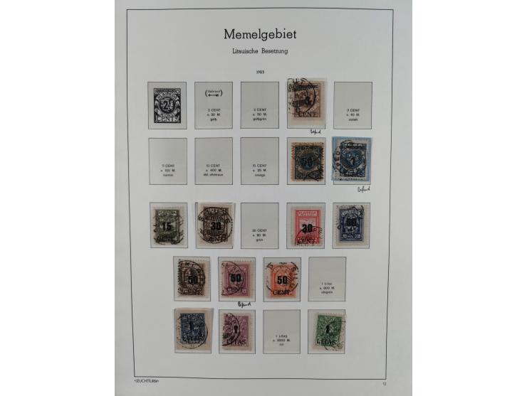 1920/1939, postfrische/ungebrauchte und gestempelte Sammlung im Ringbinder mit einiger Spezialisierung mit Farben und Aufdruc