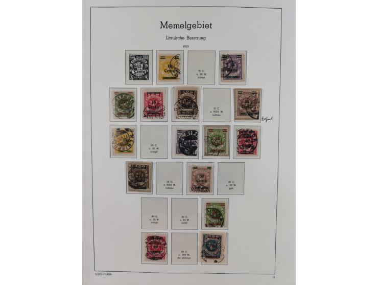 1920/1939, postfrische/ungebrauchte und gestempelte Sammlung im Ringbinder mit einiger Spezialisierung mit Farben und Aufdruc