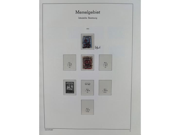 1920/1939, postfrische/ungebrauchte und gestempelte Sammlung im Ringbinder mit einiger Spezialisierung mit Farben und Aufdruc