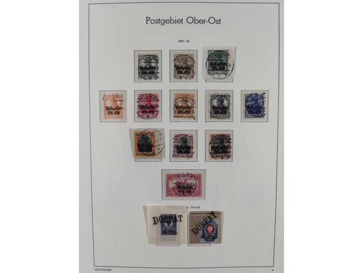 1916/1918, fast nur postfrische und gestempelte Sammlung auf Albumblättern incl. einiger Farben/Varianten wie bessere Zähnung