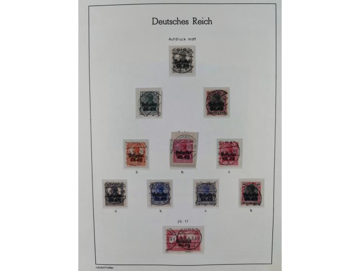 1916/1918, fast nur postfrische und gestempelte Sammlung auf Albumblättern incl. einiger Farben/Varianten wie bessere Zähnung