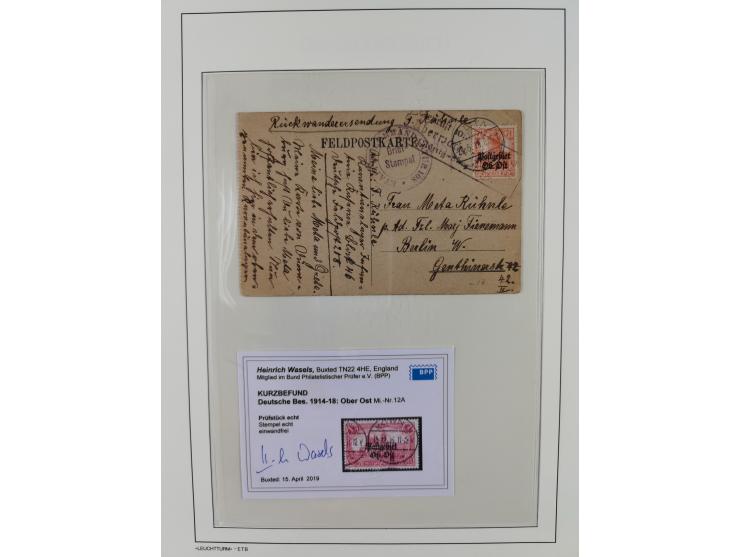 1916/1918, fast nur postfrische und gestempelte Sammlung auf Albumblättern incl. einiger Farben/Varianten wie bessere Zähnung