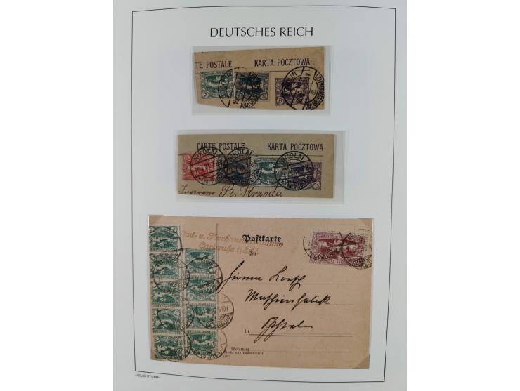 1920, postfrische/ungebrauchte und gestempelte Sammlung der Gebiete Oberschlesien, Marienwerder, Allenstein und Schleswig, da