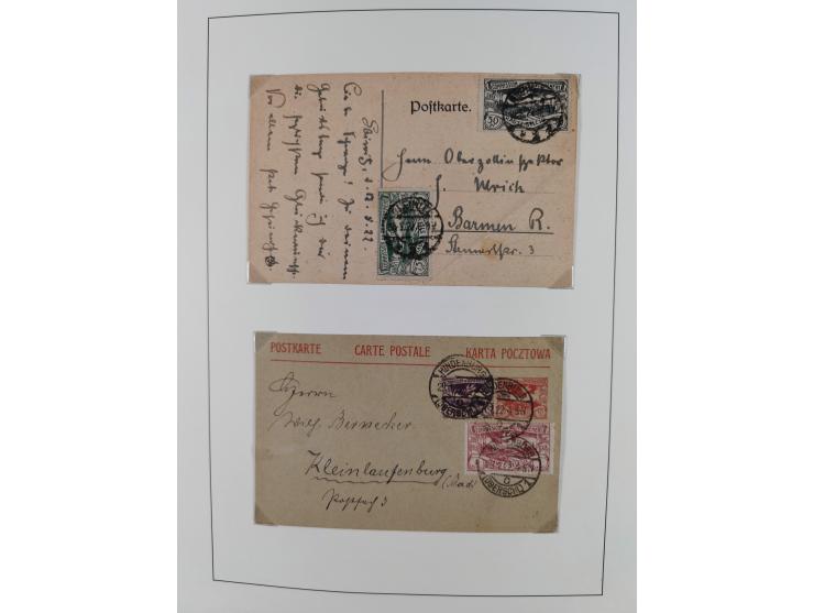 1920, postfrische/ungebrauchte und gestempelte Sammlung der Gebiete Oberschlesien, Marienwerder, Allenstein und Schleswig, da