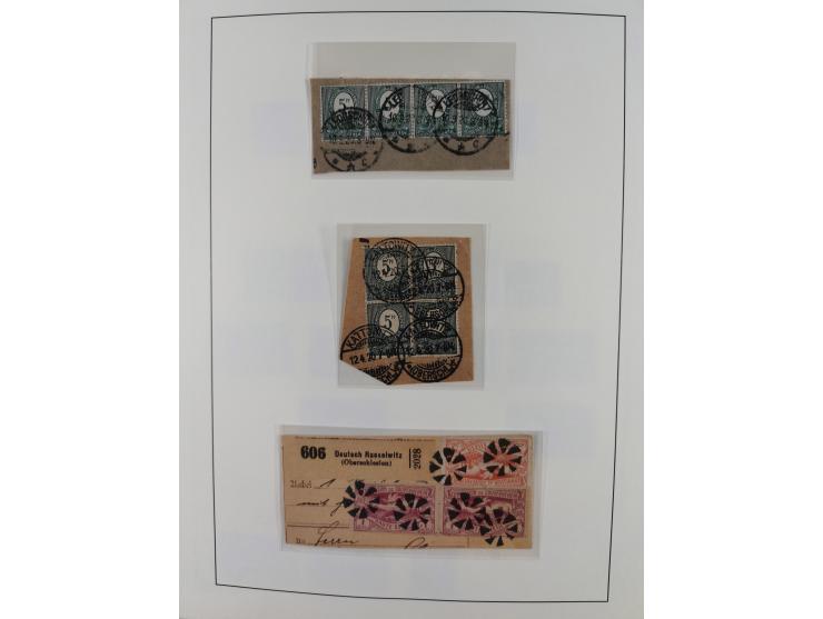 1920, postfrische/ungebrauchte und gestempelte Sammlung der Gebiete Oberschlesien, Marienwerder, Allenstein und Schleswig, da