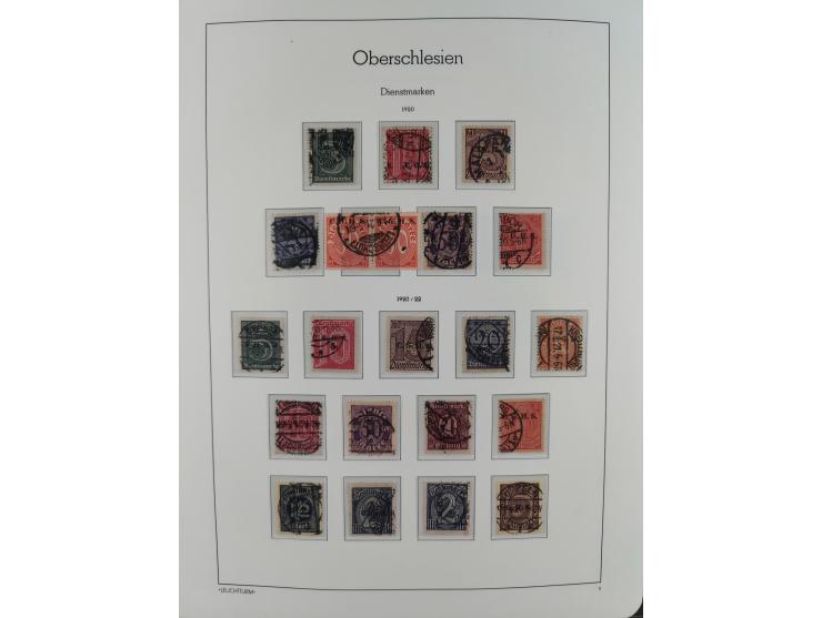 1920, postfrische/ungebrauchte und gestempelte Sammlung der Gebiete Oberschlesien, Marienwerder, Allenstein und Schleswig, da