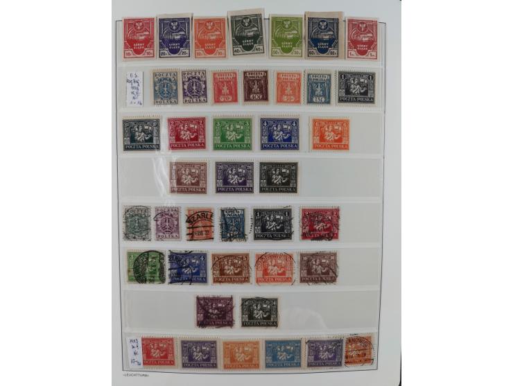 1920, postfrische/ungebrauchte und gestempelte Sammlung der Gebiete Oberschlesien, Marienwerder, Allenstein und Schleswig, da