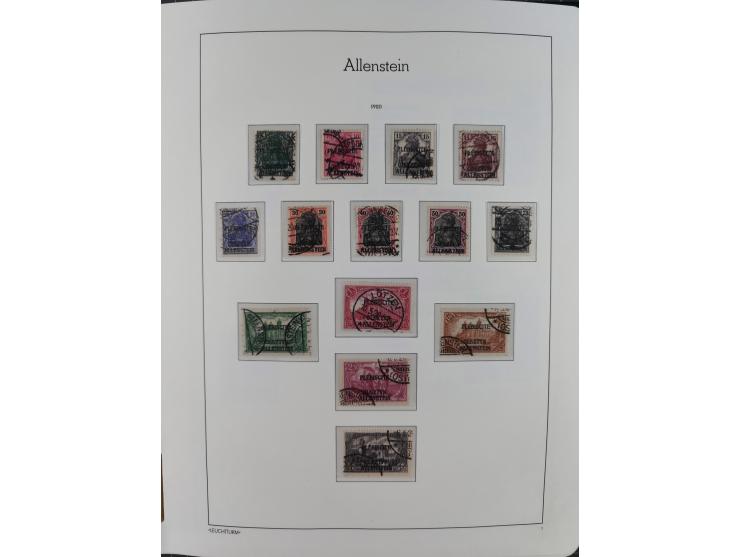 1920, postfrische/ungebrauchte und gestempelte Sammlung der Gebiete Oberschlesien, Marienwerder, Allenstein und Schleswig, da