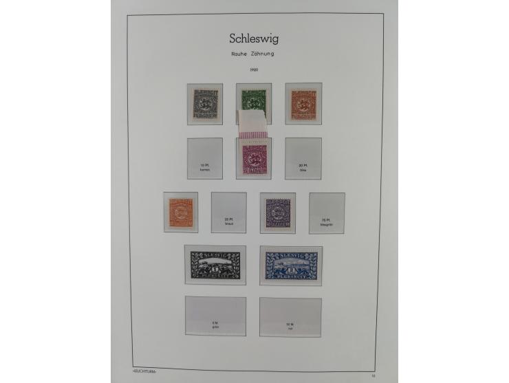 1920, postfrische/ungebrauchte und gestempelte Sammlung der Gebiete Oberschlesien, Marienwerder, Allenstein und Schleswig, da