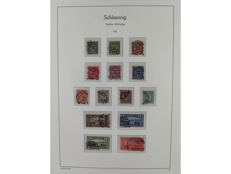 1920, postfrische/ungebrauchte und gestempelte Sammlung der Gebiete Oberschlesien, Marienwerder, Allenstein und Schleswig, da