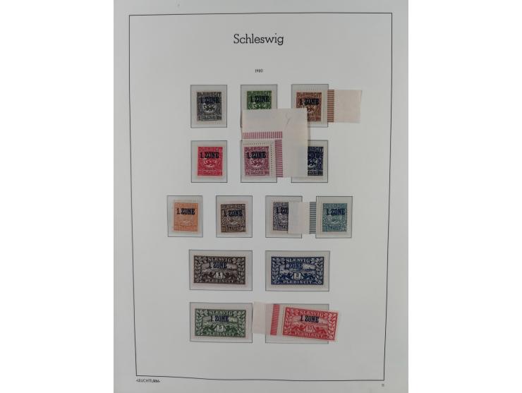 1920, postfrische/ungebrauchte und gestempelte Sammlung der Gebiete Oberschlesien, Marienwerder, Allenstein und Schleswig, da