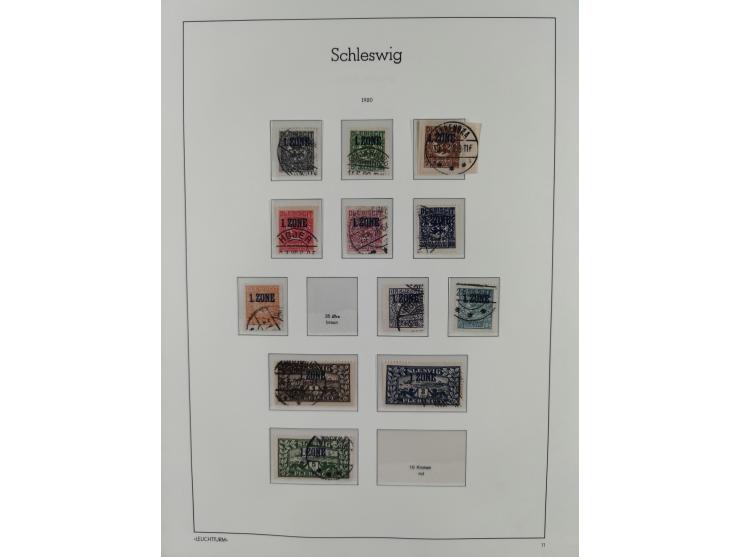 1920, postfrische/ungebrauchte und gestempelte Sammlung der Gebiete Oberschlesien, Marienwerder, Allenstein und Schleswig, da