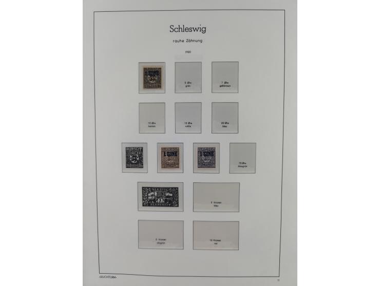 1920, postfrische/ungebrauchte und gestempelte Sammlung der Gebiete Oberschlesien, Marienwerder, Allenstein und Schleswig, da