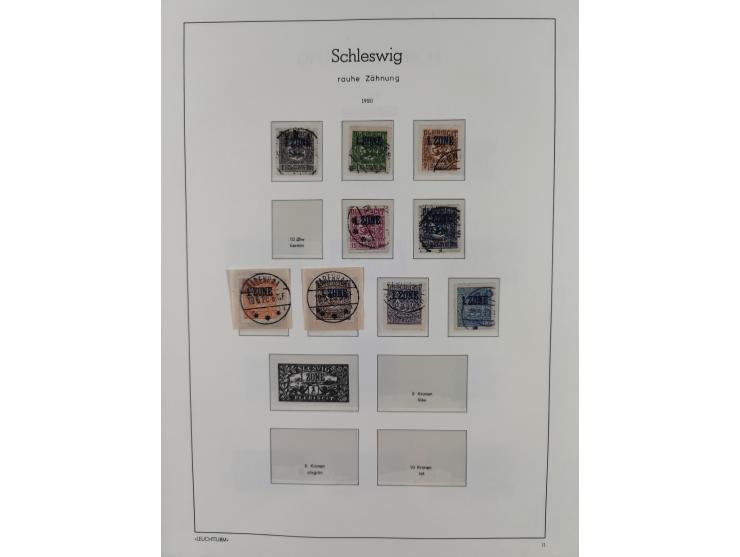 1920, postfrische/ungebrauchte und gestempelte Sammlung der Gebiete Oberschlesien, Marienwerder, Allenstein und Schleswig, da