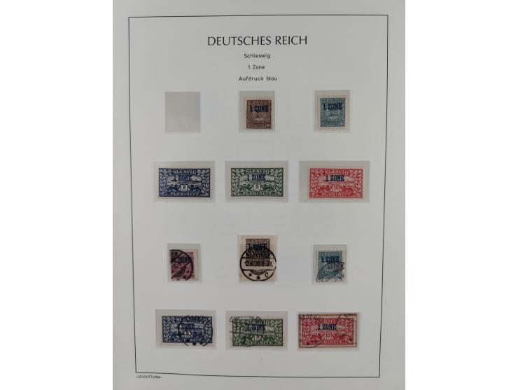 1920, postfrische/ungebrauchte und gestempelte Sammlung der Gebiete Oberschlesien, Marienwerder, Allenstein und Schleswig, da