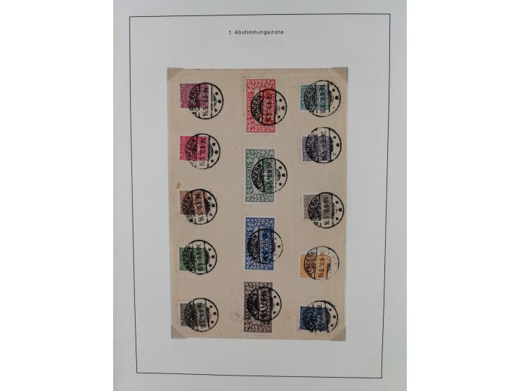 1920, postfrische/ungebrauchte und gestempelte Sammlung der Gebiete Oberschlesien, Marienwerder, Allenstein und Schleswig, da