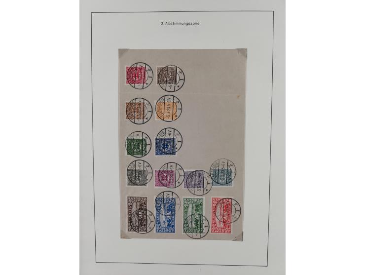 1920, postfrische/ungebrauchte und gestempelte Sammlung der Gebiete Oberschlesien, Marienwerder, Allenstein und Schleswig, da