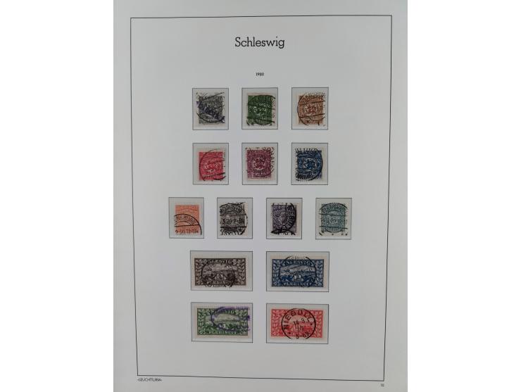 1920, postfrische/ungebrauchte und gestempelte Sammlung der Gebiete Oberschlesien, Marienwerder, Allenstein und Schleswig, da