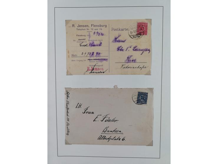 1920, postfrische/ungebrauchte und gestempelte Sammlung der Gebiete Oberschlesien, Marienwerder, Allenstein und Schleswig, da