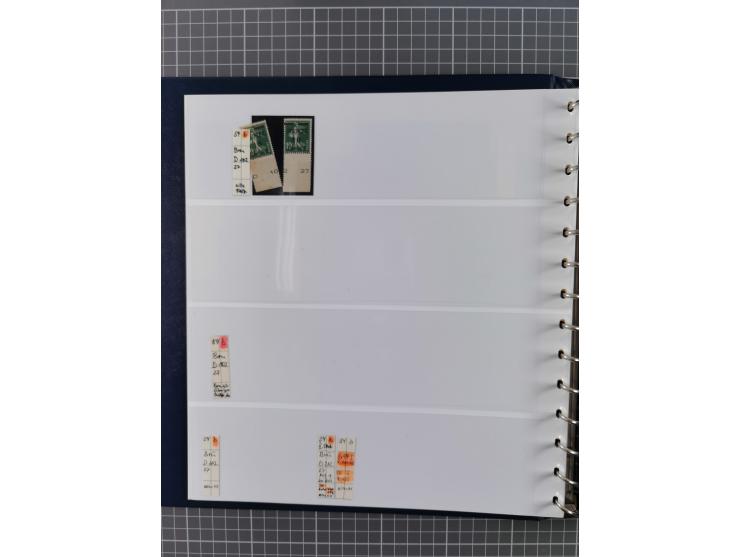 1922, inhaltsreiche, vorwiegend postfrische Sammlung Druckdaten, dabei Einheiten, Zwischenstege, Aufdruckfehler dabei gute We