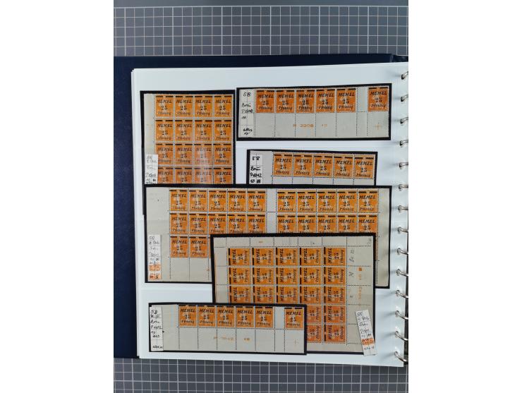 1922, inhaltsreiche, vorwiegend postfrische Sammlung Druckdaten, dabei Einheiten, Zwischenstege, Aufdruckfehler dabei gute We