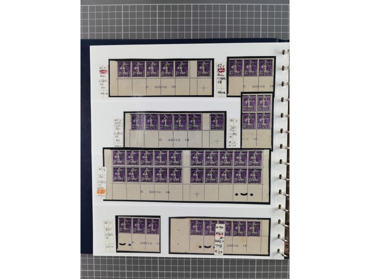 1922, inhaltsreiche, vorwiegend postfrische Sammlung Druckdaten, dabei Einheiten, Zwischenstege, Aufdruckfehler dabei gute We