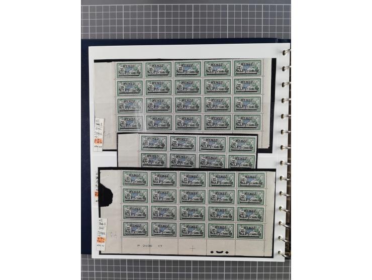 1922, inhaltsreiche, vorwiegend postfrische Sammlung Druckdaten, dabei Einheiten, Zwischenstege, Aufdruckfehler dabei gute We