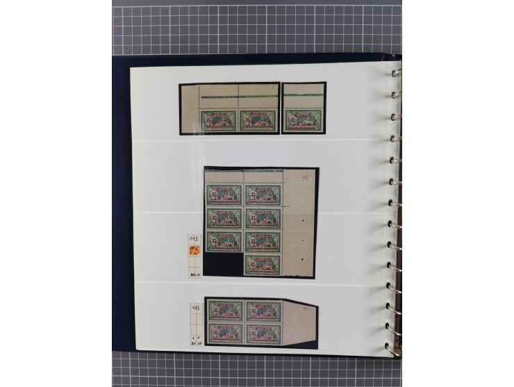 1922, inhaltsreiche, vorwiegend postfrische Sammlung mit Einheiten, Aufdruckfehlern, Zwischenstege, Herzstücke usw., meist gu