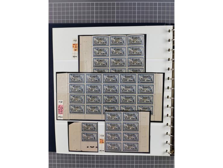 1922, inhaltsreiche, vorwiegend postfrische Sammlung mit Einheiten, Aufdruckfehlern, Zwischenstege, Herzstücke usw., meist gu