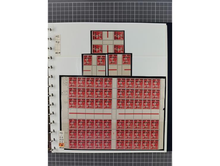 1922, inhaltsreiche, vorwiegend postfrische Sammlung mit Einheiten, Aufdruckfehlern, Zwischenstege, Herzstücke usw., meist gu
