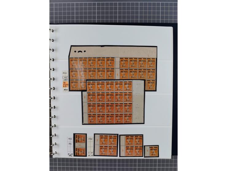 1922, inhaltsreiche, vorwiegend postfrische Sammlung mit Einheiten, Aufdruckfehlern, Zwischenstege, Herzstücke usw., meist gu