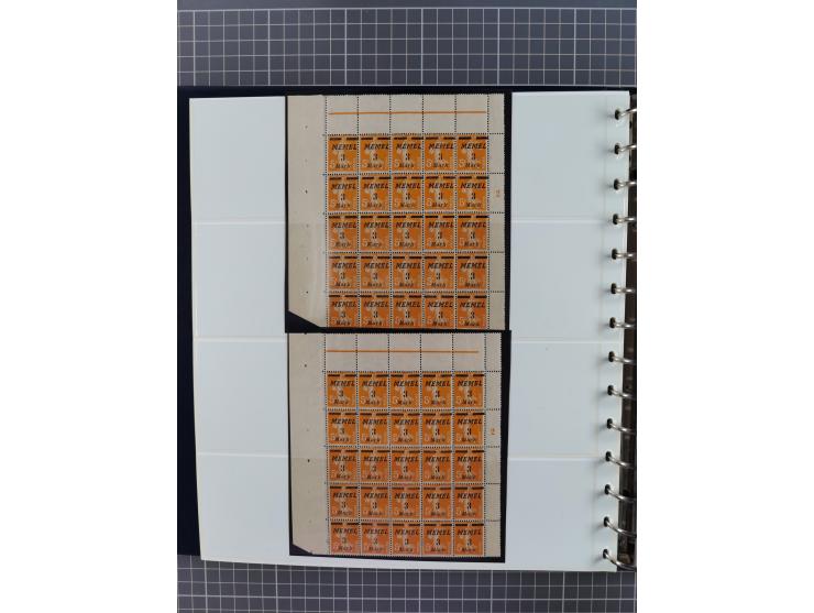 1922, inhaltsreiche, vorwiegend postfrische Sammlung mit Einheiten, Aufdruckfehlern, Zwischenstege, Herzstücke usw., meist gu