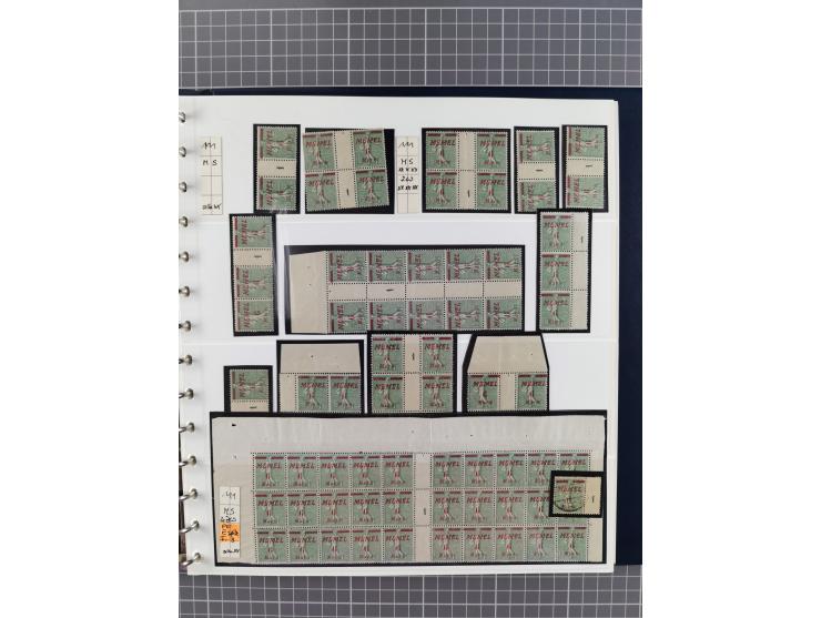 1922, inhaltsreiche, vorwiegend postfrische Sammlung mit Einheiten, Aufdruckfehlern, Zwischenstege, Herzstücke usw., meist gu