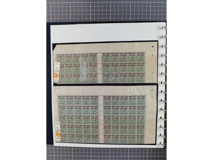 1922, inhaltsreiche, vorwiegend postfrische Sammlung mit Einheiten, Aufdruckfehlern, Zwischenstege, Herzstücke usw., meist gu