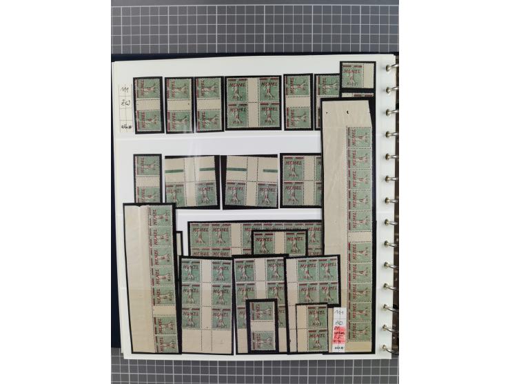 1922, inhaltsreiche, vorwiegend postfrische Sammlung mit Einheiten, Aufdruckfehlern, Zwischenstege, Herzstücke usw., meist gu