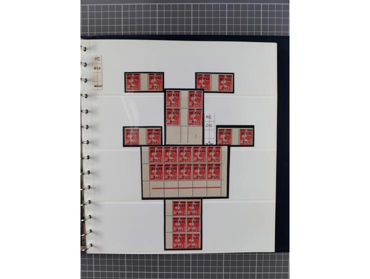 1922, inhaltsreiche, vorwiegend postfrische Sammlung mit Einheiten, Aufdruckfehlern, Zwischenstege, Herzstücke usw., meist gu