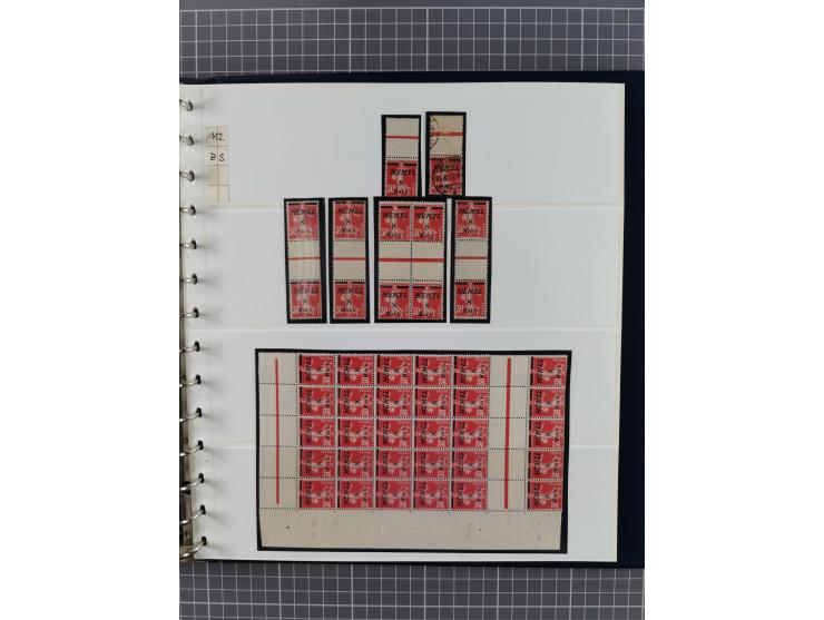 1922, inhaltsreiche, vorwiegend postfrische Sammlung mit Einheiten, Aufdruckfehlern, Zwischenstege, Herzstücke usw., meist gu