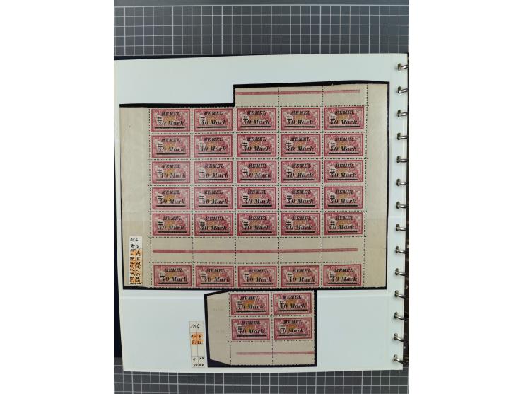 1922, inhaltsreiche, vorwiegend postfrische Sammlung mit Einheiten, Aufdruckfehlern, Zwischenstege, Herzstücke usw., meist gu