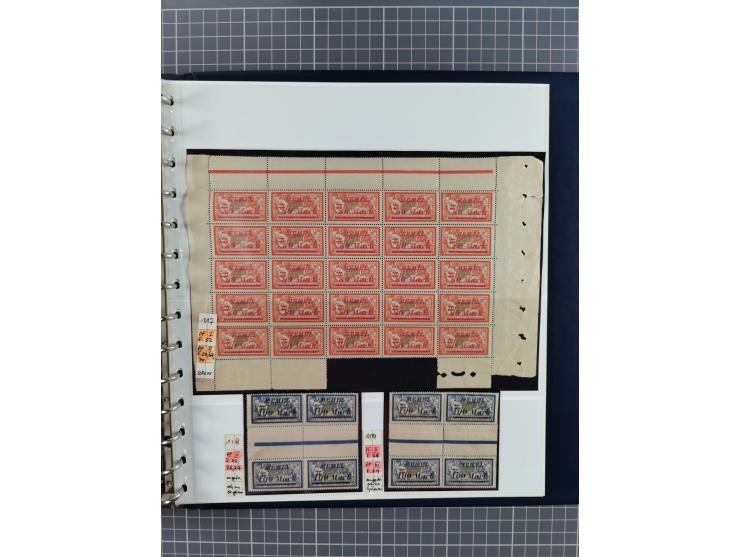 1922, inhaltsreiche, vorwiegend postfrische Sammlung mit Einheiten, Aufdruckfehlern, Zwischenstege, Herzstücke usw., meist gu