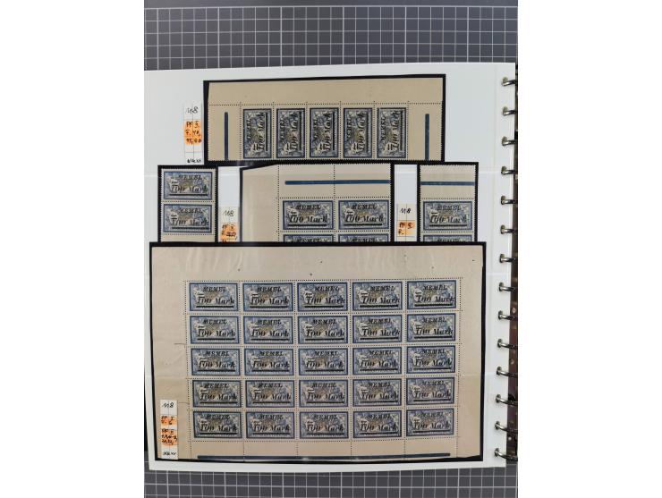 1922, inhaltsreiche, vorwiegend postfrische Sammlung mit Einheiten, Aufdruckfehlern, Zwischenstege, Herzstücke usw., meist gu
