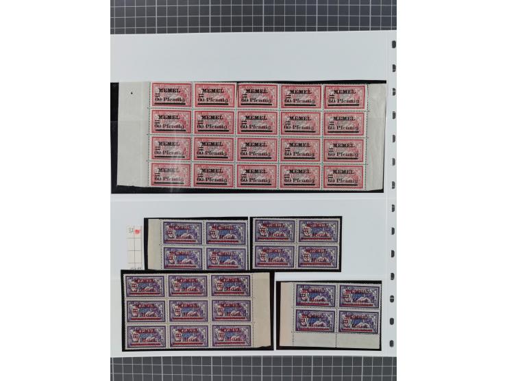 1921, inhaltsreiche, vorwiegend postfrische Sammlung Einheiten, dabei Aufdruckfehler, Zwischenstegpaare, dabei Mi.-Nr. 38(229