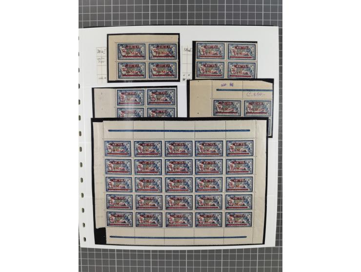 1921, inhaltsreiche, vorwiegend postfrische Sammlung Einheiten, dabei Aufdruckfehler, Zwischenstegpaare, dabei Mi.-Nr. 38(229